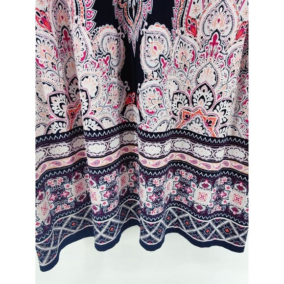 Sandra Darren Blue & Pink Mandala Shift Dress Size 2X - Picture 4 of 10